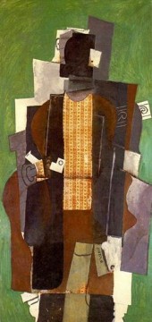 Le Homme a la pipe fumeur 1914 Kubismus Ölgemälde